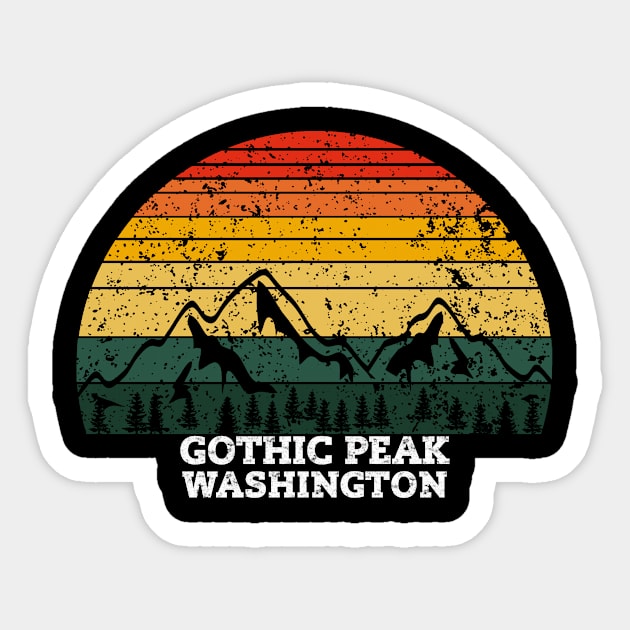 Gothic Peak Washington Sticker by Kerlem